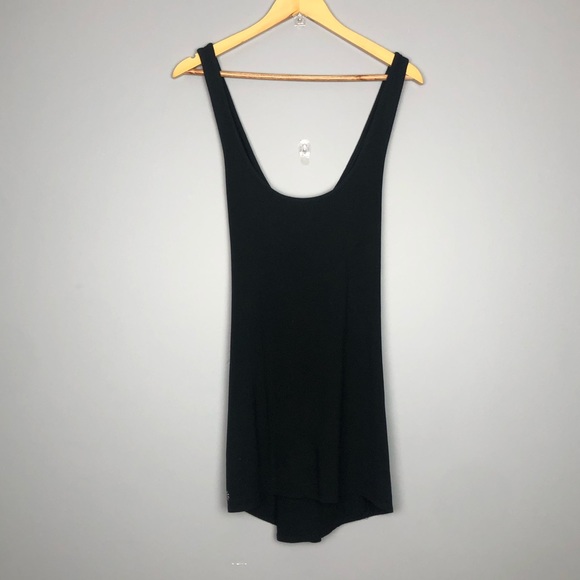 ATHLETA criss cross back  tunic tank top scoop neck black size M super soft - Picture 5 of 13